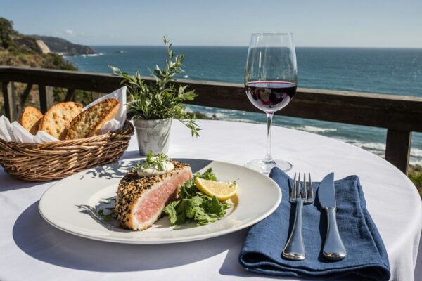 Wein aus Neuseeland: Gegrillter Thunfisch mit Sesamkruste, Wasabi-Mayo & Pinot Noir