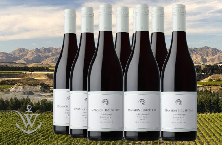 9 Flaschen Weinpaket 2020 Mansion House Pinot Noir, Marlborough Neuseeland